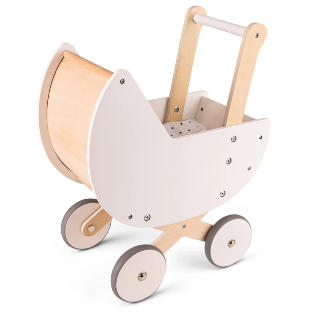 Дерев'яна коляска для ляльок з постільною білизною New Classic Toys - зображення 2