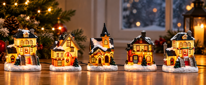 Новогодняя LED-композиция «Рождественское жилы» LIVARNO home, 5 домиков, 10 LED, таймер - Фото 2 Новогодняя LED-композиция «Рождественское жилы» LIVARNO home, 5 домиков, 10 LED, таймер - изображение 2