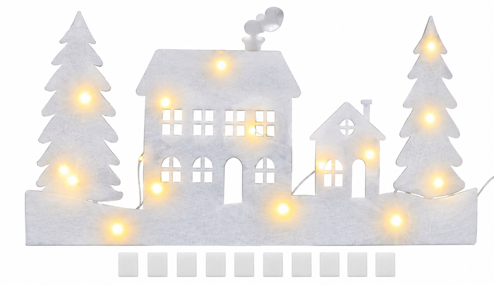 Декоративне віконне панно LIVARNO home з LED-гірляндою, 15 LED, 60×30 см, новорічний декор - Фото 1 Декоративне віконне панно LIVARNO home з LED-гірляндою, 15 LED, 60×30 см, новорічний декор - зображення 1