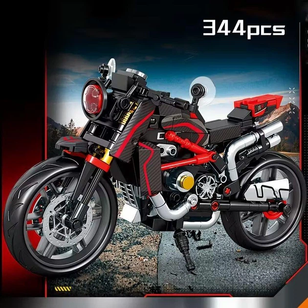 Конструктор мотоцикл BMW 23,8см 344 деталей БМВ Technic красный (940) - изображение 4