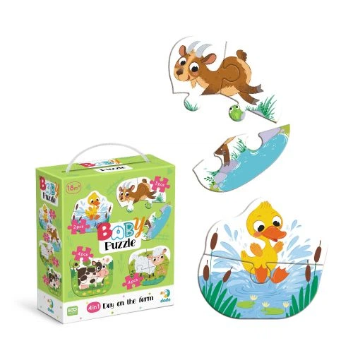 Пазл 4в1 "Baby puzzle. День на фермі" - Фото 1 Пазл 4в1 "Baby puzzle. День на фермі" - изображение 1