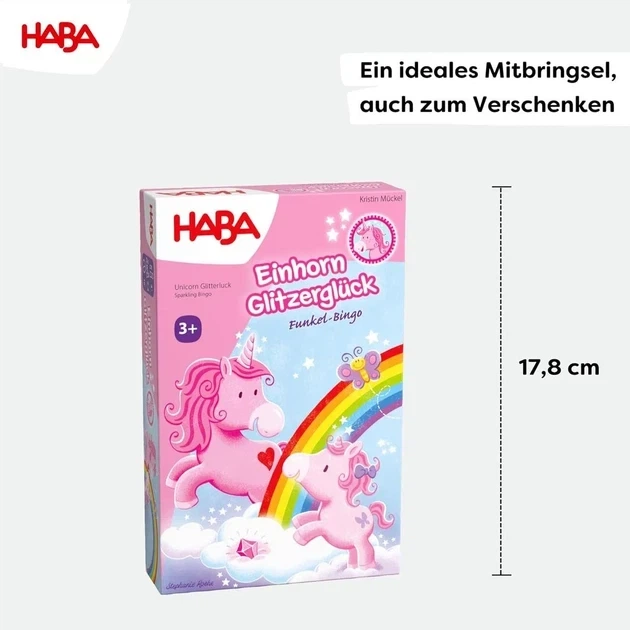 Детская настольная игра HABA Единорог Блестки Удачи: Блестящее Бинго (Funkel-Bingo), от 3 лет, 2–4 игрока - Фото 5 Детская настольная игра HABA Единорог Блестки Удачи: Блестящее Бинго (Funkel-Bingo), от 3 лет, 2–4 игрока - изображение 5