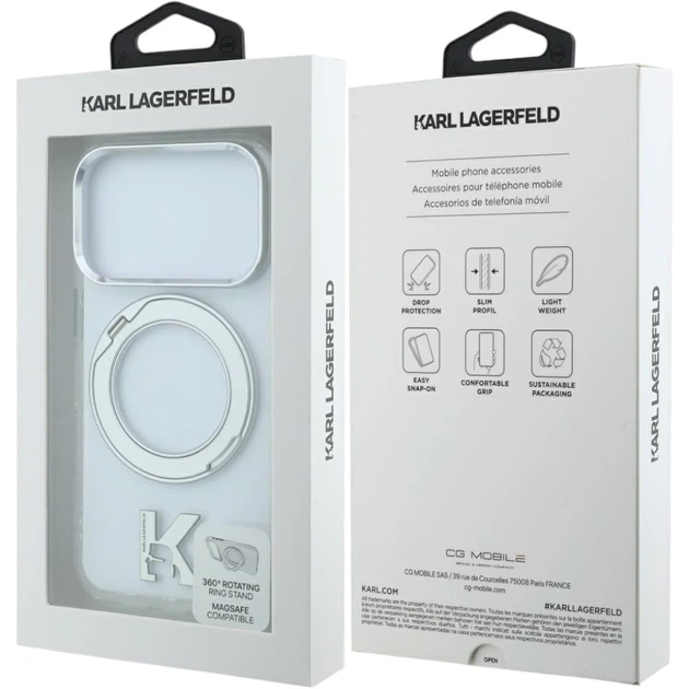 Etui plecki Karl Lagerfeld IML Ring Stand 360 Kameo Metal MagSafe do Apple iPhone 17 Pro Max / 18 Pro Max Transparent (KLHMP18X6HRSMKMH) - Zdjęcie 8 Etui plecki Karl Lagerfeld IML Ring Stand 360 Kameo Metal MagSafe do Apple iPhone 17 Pro Max / 18 Pro Max Transparent (KLHMP18X6HRSMKMH) - obraz 8