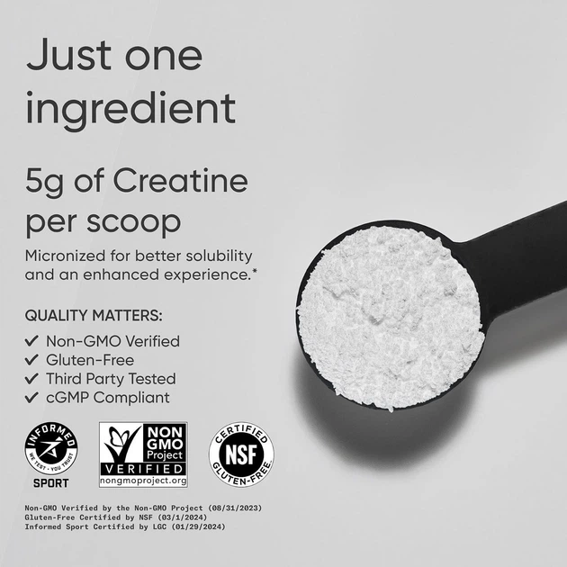 Креатин Sports Research Creatine Monohydrate Micronized 300 г без смаку (USA) креатин моногідрат мікронізований - зображення 4