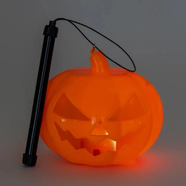 Светодиодный фонарик (LED) "Злая тыква", 12,5 см - изображение 2