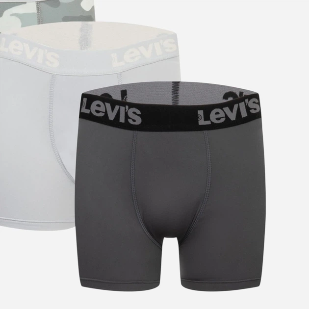 Набор детских трусов-боксеров 4 шт для мальчика Levi's 505046136 128-134 см Черный/Серый (1159849076) - изображение 3