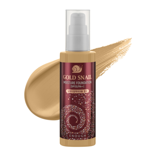 Омолаживающий тональный крем с муцином улитки Enough Gold Snail Moisture Foundation SPF30 - 21, 100 мл - Фото 1 Омолаживающий тональный крем с муцином улитки Enough Gold Snail Moisture Foundation SPF30 - 21, 100 мл - изображение 1