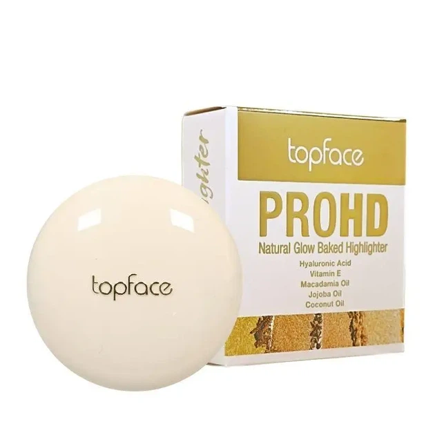 Хайлайтер запеченный для лица Topface ProHD Natural Glow (PT706), 004 Cool Reflect Золотистый - изображение 4