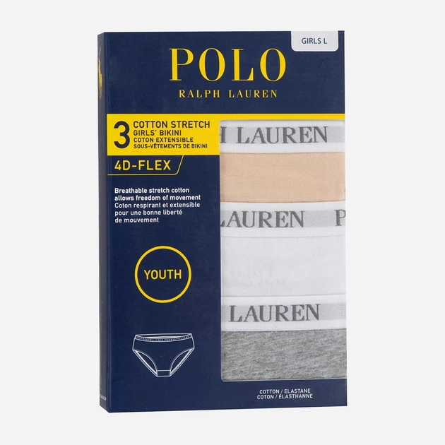 Набор подростковых трусов-слипов 3 шт для девочки Ralph Lauren 516303070 158 см Разноцветный (1159864901) - Фото 6 Набор подростковых трусов-слипов 3 шт для девочки Ralph Lauren 516303070 158 см Разноцветный (1159864901) - изображение 6