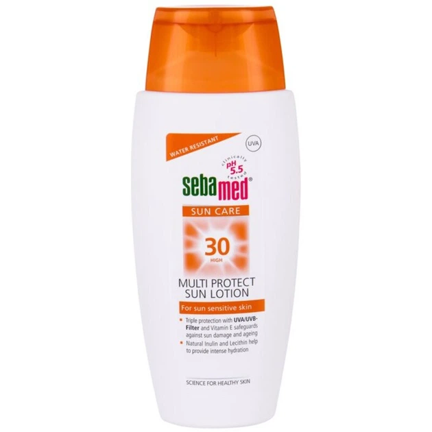 Лосьон для загара Sebamed Sun Care Multi Protect SPF 30, 150 мл - Фото 1 Лосьон для загара Sebamed Sun Care Multi Protect SPF 30, 150 мл - изображение 1