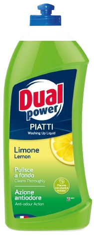 Płyn do mycia naczyń Dual Power Limone 1000 ml (8032680397011) - Zdjęcie 1 Płyn do mycia naczyń Dual Power Limone 1000 ml (8032680397011) - obraz 1