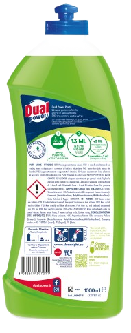 Płyn do mycia naczyń Dual Power Limone 1000 ml (8032680397011) - Zdjęcie 2 Płyn do mycia naczyń Dual Power Limone 1000 ml (8032680397011) - obraz 2