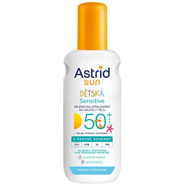 Солнцезащитный спрей для детей Astrid Kids Sensitive SPF 50+, 150 мл - Фото 1 Солнцезащитный спрей для детей Astrid Kids Sensitive SPF 50+, 150 мл - изображение 1