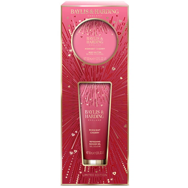 Подарунковий набір засобів для догляду за тілом Baylis & Harding Midnight Cherry - Фото 1 Подарунковий набір засобів для догляду за тілом Baylis & Harding Midnight Cherry - зображення 1