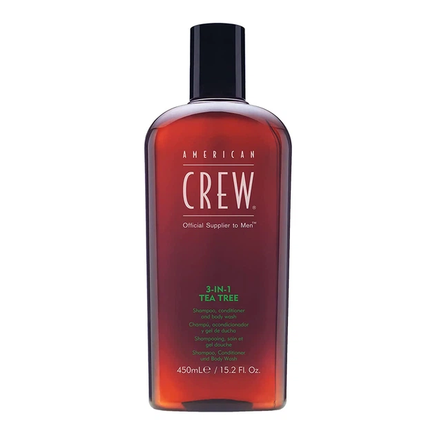 Шампунь, кондиционер и гель для душа 3-в-1 American Crew Tea Tree, 450 мл - Фото 1 Шампунь, кондиционер и гель для душа 3-в-1 American Crew Tea Tree, 450 мл - изображение 1