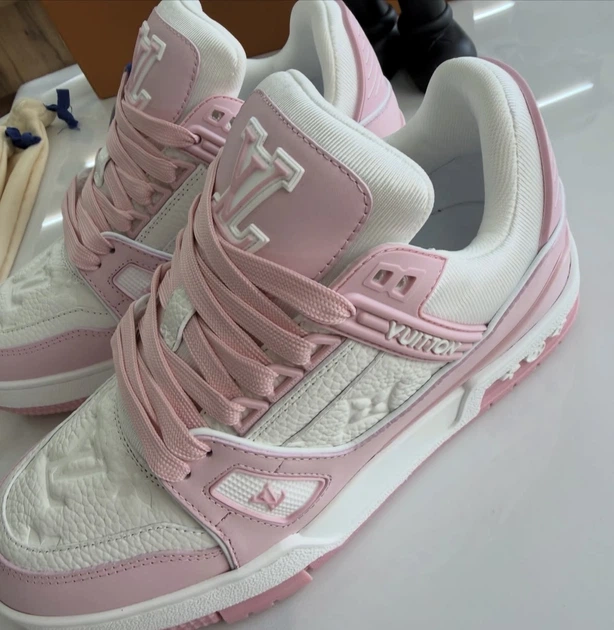 Кросівки Louis Vuitton Trainer Sneaker LV Pink White 38 - изображение 4