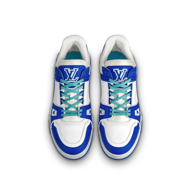 Кросівки Louis Vuitton LV Trainer White Blue Sneaker 43 - Фото 1 Кросівки Louis Vuitton LV Trainer White Blue Sneaker 43 - изображение 1