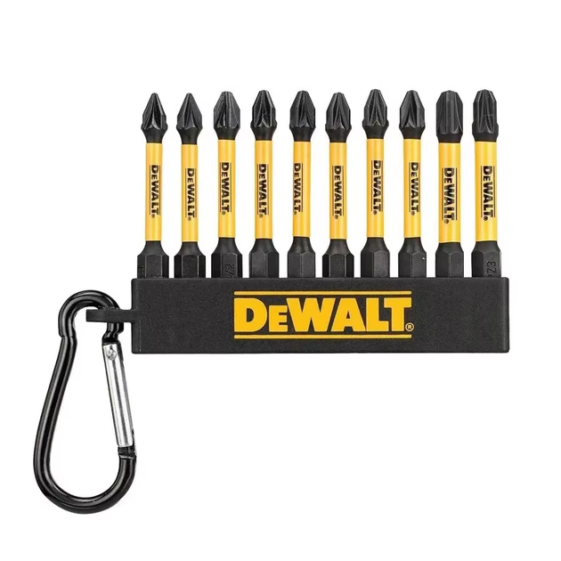 Набір біт ударних DeWALT DT7274 PH2, PZ2, PZ3 50 мм з тримачем та карабіном 10 шт. - Фото 1 Набір біт ударних DeWALT DT7274 PH2, PZ2, PZ3 50 мм з тримачем та карабіном 10 шт. - зображення 1
