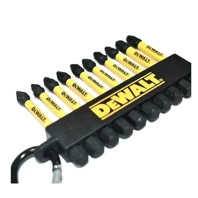 Набір біт ударних DeWALT DT7274 PH2, PZ2, PZ3 50 мм з тримачем та карабіном 10 шт. - Фото 2 Набір біт ударних DeWALT DT7274 PH2, PZ2, PZ3 50 мм з тримачем та карабіном 10 шт. - зображення 2