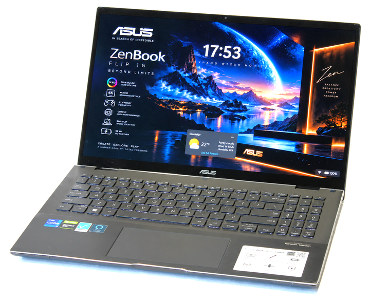 Ноутбук ASUS ZenBook Flip 15 4K OLED Touch GTX 1650 Ti 4GB Core i7-1165G7 16GB SSD 512GB Q538EI Графіт Б/У - зображення 2