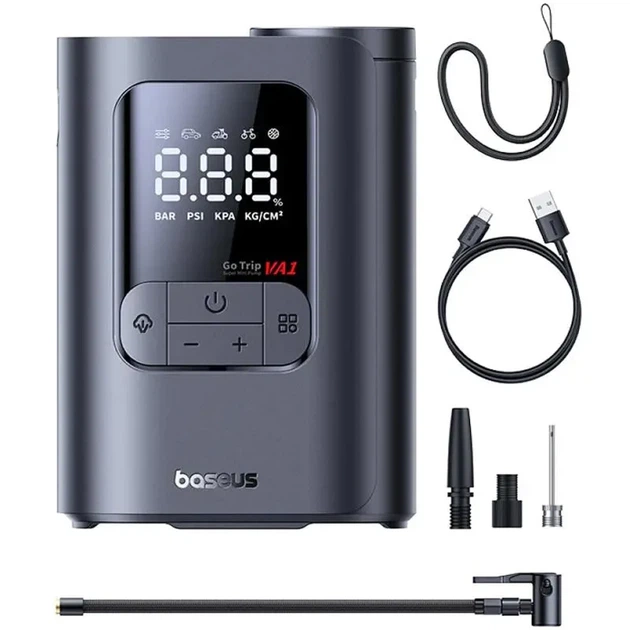 Автомобильный насос Baseus GoTrip VA1 Max 7500 mAh черный - изображение 3