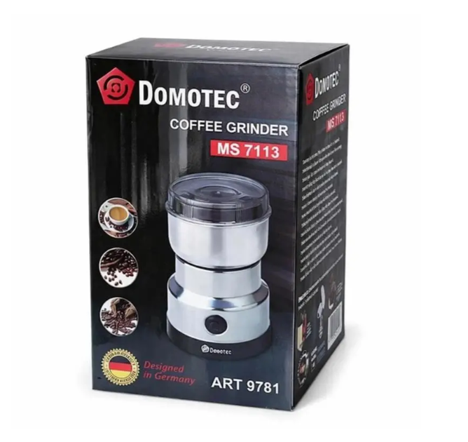 Электрическая кофемолка Domotec MS-7113 Измельчитель кофе специй 300 Вт - Фото 6 Электрическая кофемолка Domotec MS-7113 Измельчитель кофе специй 300 Вт - изображение 6