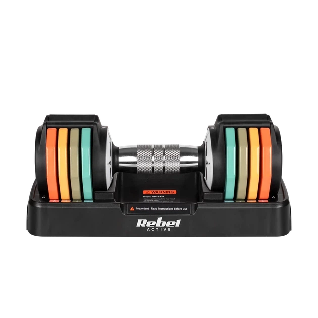 Гантели с регулируемым весом REBEL ACTIVE 2x5кг шаг 1кг (RBA-2334) - изображение 3