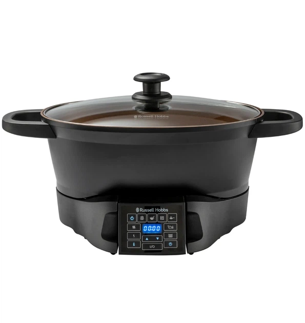 Мультиварка Russell Hobbs GoodToGo, 1000Вт, об'єм 6.5л, електронне управління, знімна кришка, керамічне покриття, чорного кольору. - зображення 2