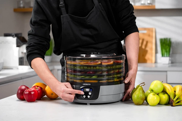 Сушилка для продуктов ARDESTO FDB-532TTC, 250 Вт, 5 поддонов 3 см, диаметр 32 см, 70°C, таймер, электронное управление - изображение 8
