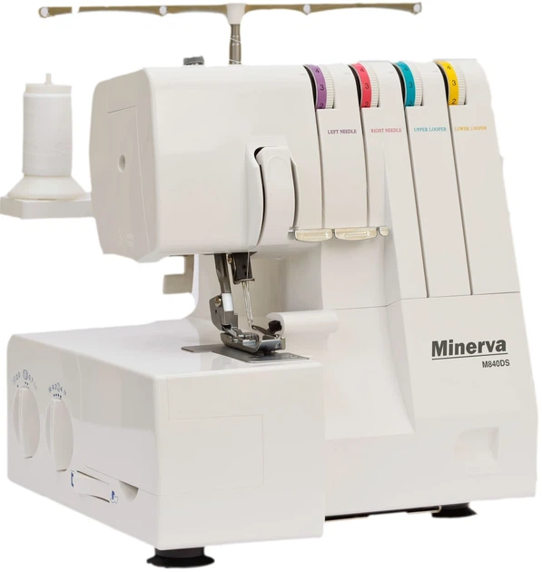 Оверлок Minerva 105Вт 8 оп 4 3-х нитковые швы Белый - изображение 3