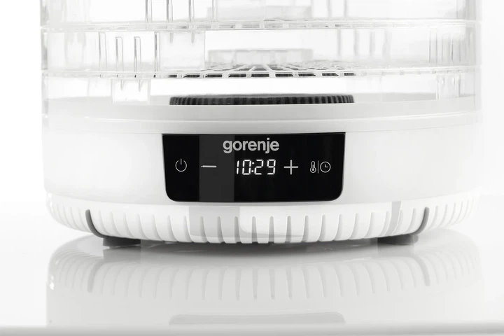 Сушилка для продуктов Gorenje, мощность 380 Вт, 5 поддонов диаметром 31 см, максимальная температура 70°C, материалы: алюминий и пластик, цвет белый - изображение 6