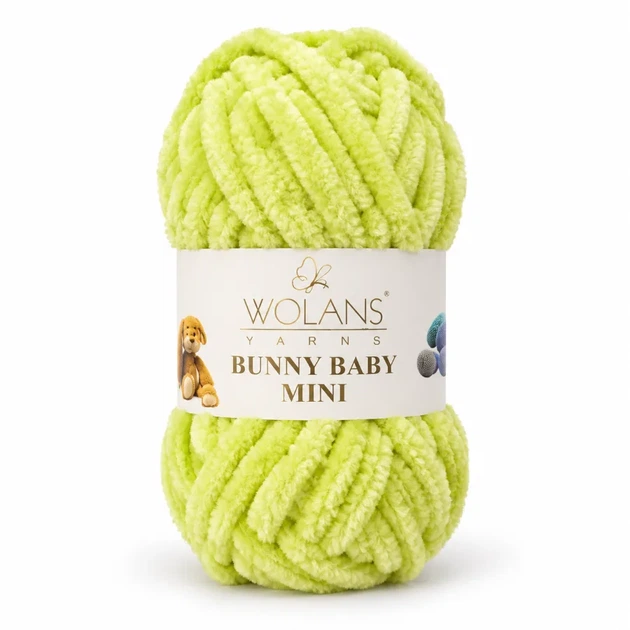 Пряжа Wolans Bunny Baby Mini плюшева світло-салатовий 20 г 24 м (W220-46/20) - Фото 1 Пряжа Wolans Bunny Baby Mini плюшева світло-салатовий 20 г 24 м (W220-46/20) - изображение 1