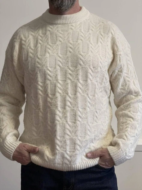 Теплий светр з кашеміром,пухнастий, біло-молочний, 2XL-3XL - Фото 3 Теплий светр з кашеміром,пухнастий, біло-молочний, 2XL-3XL - изображение 3