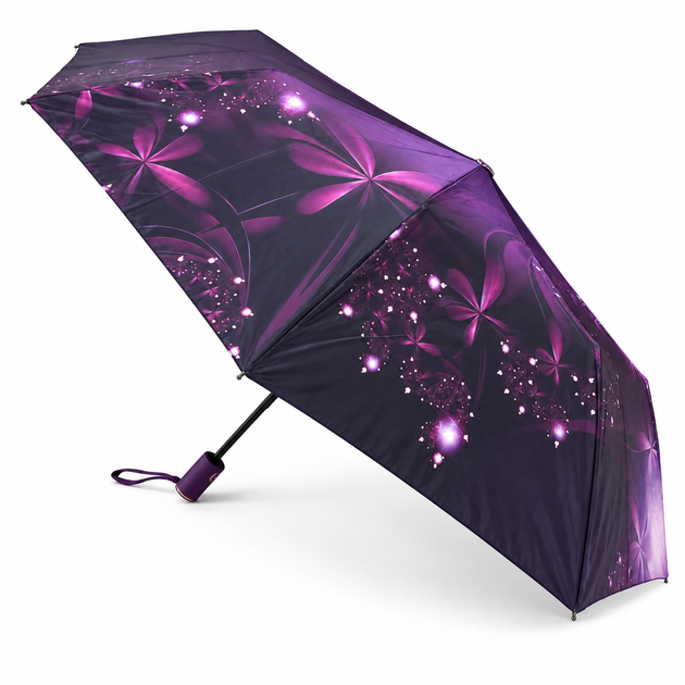 Женский зонт полуавтомат Три Слона 34037 VIOLET Satin, Фиолетовый - изображение 4