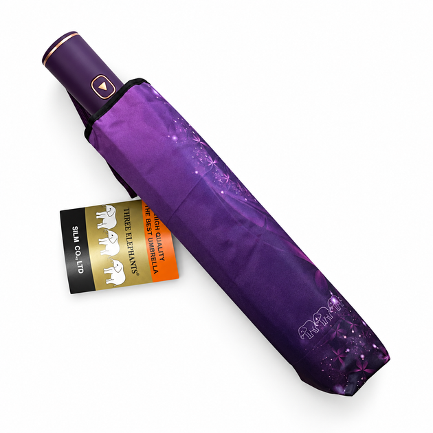 Женский зонт полуавтомат Три Слона 34037 VIOLET Satin, Фиолетовый - изображение 8