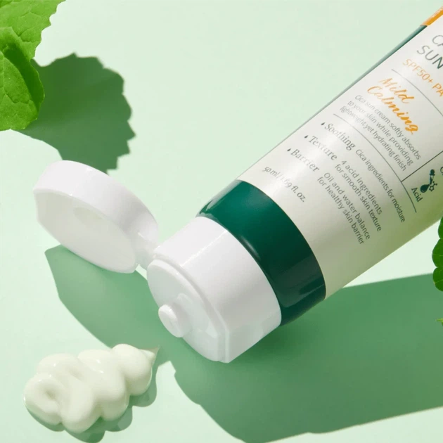 Солнцезащитный крем для лица с центелой JMSolution Calming Cica Sun Cream 50ml - изображение 2