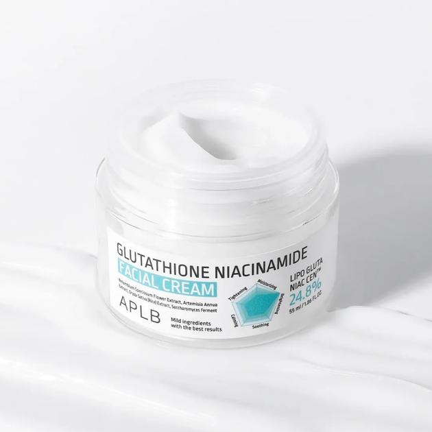 Крем для выравнивания тона кожи с глутатионом и ниацинамидом APLB Glutathione Niacinamide Facial Cream 55 мл - изображение 2