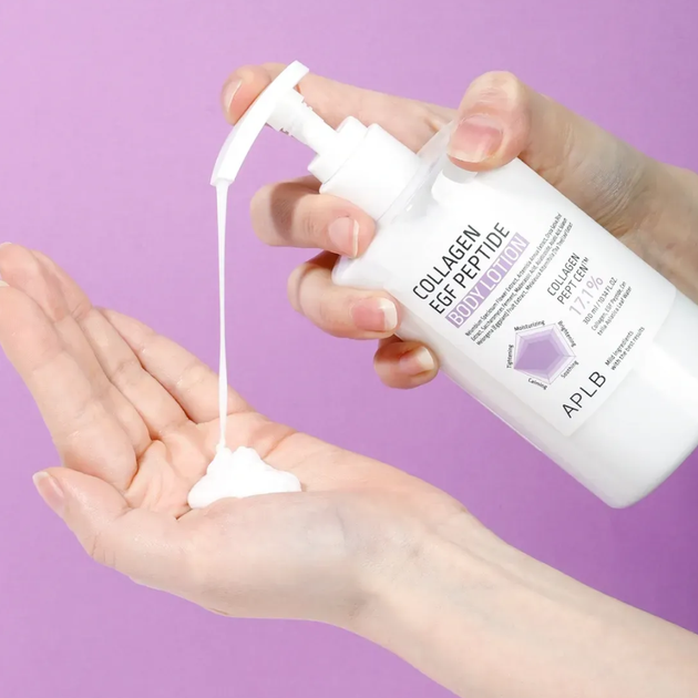 Лосьон для тела с коллагеном, EGF и пептидами для упругости кожи APLB Collagen EGF Peptide Body Lotion 300 мл - изображение 2