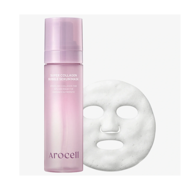 Пузырьковая сыворотка-маска с коллагеном AROCELL Collagen Bubble Serum Mask 90 г - изображение 3