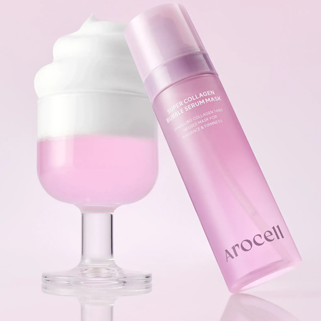 Пузырьковая сыворотка-маска с коллагеном AROCELL Collagen Bubble Serum Mask 90 г - изображение 5