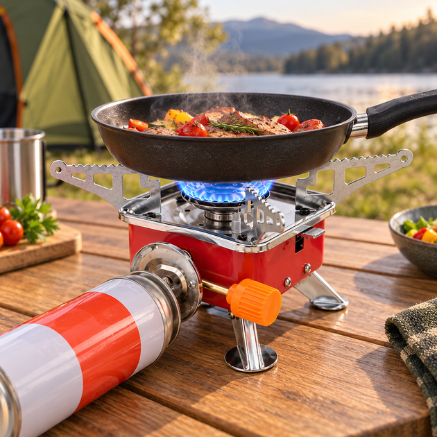 Портативная газовая плита Portable Card Type Stove K-202 - Фото 2 Портативная газовая плита Portable Card Type Stove K-202 - изображение 2