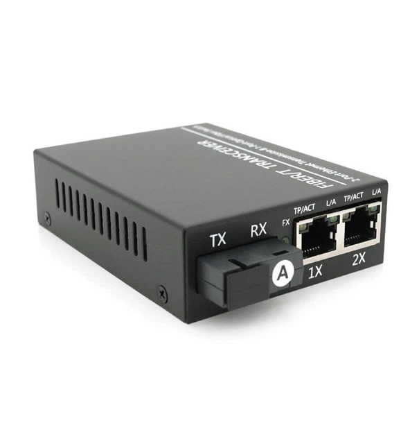 Медіаконвертер пари 2-портовий (A+B) ONV 0110SSCXS2-A/B, 2x100Mbit RJ45+1xSC, 1310/1550nm, WDM, 20km - Фото 3 Медіаконвертер пари 2-портовий (A+B) ONV 0110SSCXS2-A/B, 2x100Mbit RJ45+1xSC, 1310/1550nm, WDM, 20km - зображення 3