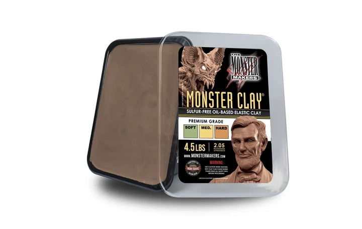 Маса для ліплення Monster Clay (Монстер Клей) Hard, 2,05 кг, коричневий колір - зображення 2