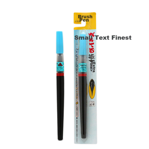 Ручка-кисть для каллиграфии Pentel Scientific, маленькая, стандартная, мягкая, для тренировки письма, со сменным стержнем, XFL2F, черная. - изображение 8