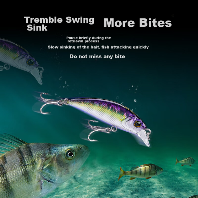 Guowangluya Rice Noodle Sinking Micro Lure Artificial Bait for Freshwater Bass, Bionic Imitation Bait, 3.6g/LZ01 Color - изображение 5