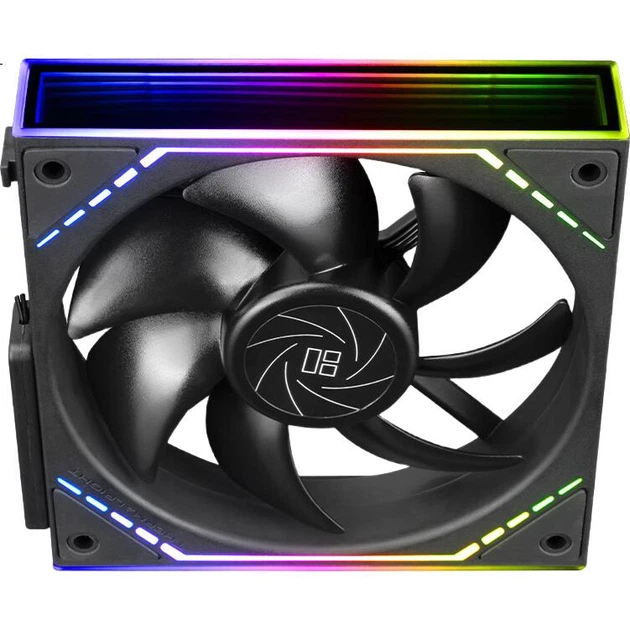 Вентилятор Thermalright TL-M12Q 12 см, чистый черный, беспроводной, модульный, 2000 об/мин, ШИМ, безрамочное зеркало с изменяющимся цветом. - изображение 3