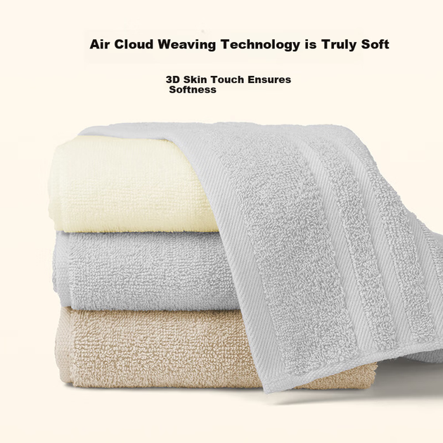 Чоловічі рушники для обличчя та ванни HOYO Japan Pure Cotton Towel, абсорбуючі, швидковисихаючі, кольору слонової кістки, одинарні, 33*60 см, спортивні - зображення 8