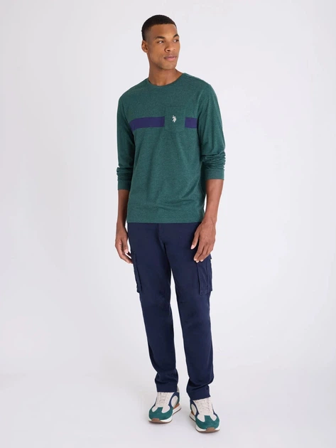 Лонгслів чоловічий U.S. Polo Assn 11T0188-2X00A(WILD TEAL HEATHER) 2XL Зелений (786662754436) - зображення 3