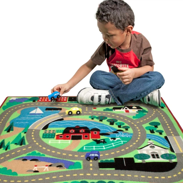 Ігровий килимок з машинками Міська дорога 110х120 см Melissa&Doug MD19400 - Фото 6 Ігровий килимок з машинками Міська дорога 110х120 см Melissa&Doug MD19400 - зображення 6