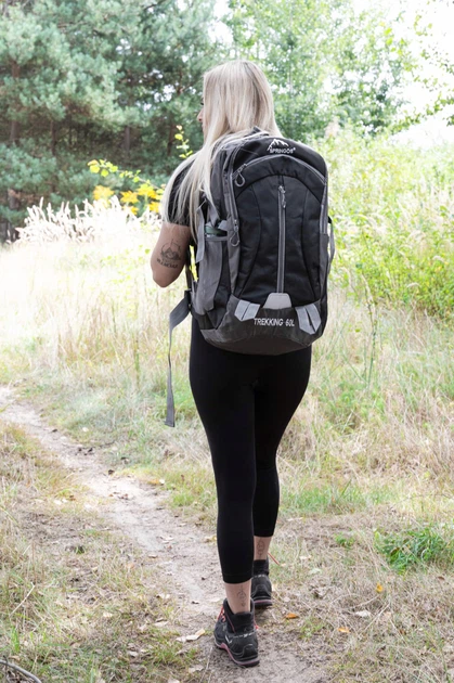Туристический рюкзак Springos 60 л CS0132 Black/Grey - изображение 4